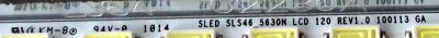 KIT DE LED'S PARA TV (2 PIEZAS) / SAMSUNG LJ64-02230A / D000703A0 / SLED SLS46_5630N LCD 120 REV1.0 100113 GA / PANEL  LTA460HJ06 / MODELOS 46PFL7705DV/F7 / LT-46164 - Imagen 2