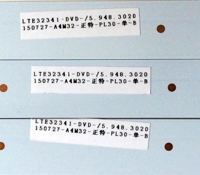 KIT DE LED'S PARA TV (3 PIEZAS) / WESTINGHOUSE GKB7.820.3818 / GKB5.9483020 / LTE32341-DVD-/5.948.3020 / PANEL LS320PUWTH / MODELO DWM32H1G1 - Imagen 2