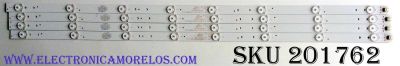 KIT DE LED'S PARA TV (4 PIEZAS) / ELEMENT 303TH390044 / TFGJ39D08-ZC21FG-03 / 125-130/2.9-3.0 / PANEL T390-DXB (P) -DLED / MODELO ELEFW3916