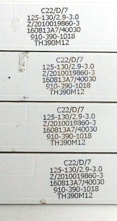 KIT DE LED'S PARA TV (4 PIEZAS) / ELEMENT 303TH390044 / TFGJ39D08-ZC21FG-03 / 125-130/2.9-3.0 / PANEL T390-DXB (P) -DLED / MODELO ELEFW3916 - Imagen 3