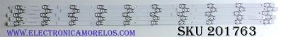 KIT DE LED'S PARA TV (5 PIEZAS) / HISENSE SVH500A63_REV03_10WIC0P_UBH+SILK_161228 / 1177748 / E306084 / PANEL HD500K3U53\S1\BBY\GM\ROHS / MODELO 50R7050E