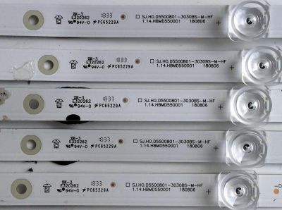 KIT DE LED' PARA TV (5 PIEZAS) / HISENSE SJ.HO.D5500801-3030BS-M-HF / 1.14.HBMD550001 / PANEL HD550S1U31-TXL2\S0\GM\ROH / MODELO LC-55Q7530U - Imagen 2