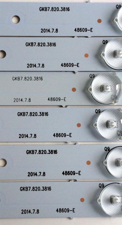 KIT DE LED'S PARA TV (6 PIEZAS) / WESTINGHOUSE GKB5.948.3018 / GKB7.820.3816 / 48609-E / PANEL D480D3-GG58.C0X / LSC480HN05-B01 / MODELO DWM48F1Y1  - Imagen 4