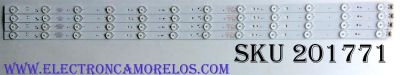 KIT DE LED'S PARA TV (4 PIEZAS) / ELEMENT 30340012207 / LED40D12-03-(B) / 48400001560010-2 / 30340012207  D5 / PANEL'S LSC400HN02 / LSC400HM10 / MODELO ELEFW408