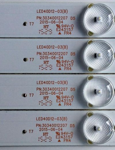KIT DE LED'S PARA TV (4 PIEZAS) / ELEMENT 30340012207 / LED40D12-03-(B) / 48400001560010-2 / 30340012207  D5 / PANEL'S LSC400HN02 / LSC400HM10 / MODELO ELEFW408 - Imagen 3