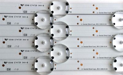 KIT DE LED'S PARA TV (6 PIEZAS) / PHILIPS UDULED0GS065 REV.C / LG INNOTEK 55INCH FUNAI_REV.C / 55W8S1P / G065 / PANEL UADR2XH / UBDR1XH / MODELOS 55PFL5922/F8 / 55PFL5703/F7 / 55PFL5602/F7 - Imagen 3