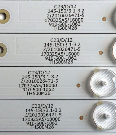 KIT DE LED'S PARA TV (4 PIEZAS) / ELEMENT 303TH500057 / TFMT50D09-ZC22AG-03 / 910-500-1062 / TH500M28 / PANEL V500HJ1-PE8 / MODELO  ELEFW 5017 - Imagen 4