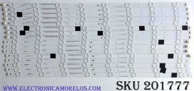 KIT DE LED'S PARA TV (16 PIEZAS) / JVC IC-E-VZAA65D390A / IC-F-VZAA65D390B / IC-F-VZAA65D390C / 098101022173 / 098101022174 / 098101022175 / F115MALP40F / E306084 / MODELO EM65FTR
