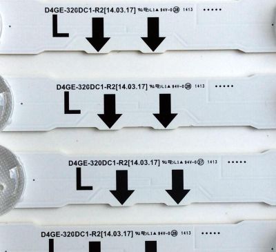 KIT DE LED'S PARA TV (4 PIEZAS) / SAMSUNG D4GE-320DC1-R2 / BN96-30442A / PANEL CY-GH032CSLV1H / MODELOS UN32H5500 / UN32H6350 / UN32J6300 / UE32H5570 / UA32J5500 / LT32E316 / HG32NE478 / LH32DCEMLGC/XL / LH32DCEMLGP / MODELOS COMPATIBLES EN DESCRIPCION - Imagen 3