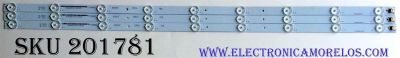 KIT DE LED'S PARA TV (3 PIEZAS) / B-HWBW39D741 / M111BA4HW50 / 4638DX007 / 21005324 / PANEL LC390TA2A / MODELO 