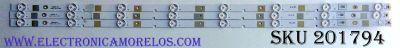 KIT DE LED'S PARA TV (3 PIEZAS) / SHARP LB40048 / LB40048 V0 / 1198259 / E469119 / HE40 / 897 / 6B37 / PANEL JHD400N2F31 / JHD400N2F31-TXL1QL / MODELO LC-40LB601U