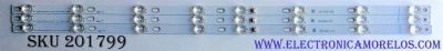 KIT DE LED'S PARA TV ((3 PIEZAS)) / NUMERO DE PARTE 4C-LB4308-YH05J / 006-P1K3532A / TOT_43D2900_3X8_3030C_D6T-2D1_4S1PX2 REV.V2 / T0T_43D2900_3X8_3030C_D6T-2D1_4S1PX2 REV.V2 / PANEL'S LVF430ND1L / LVF430CS0T E7 V1 / MODELOS 43S303 / 43S305 / 43S303TBAA