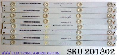 KIT DE LED'S PARA TV (8 PIEZAS) / INSIGNIA 500TV03 V0 / CX-50S12E01 / E74739 / CX-50S12E01-3DDN2-0-T-522 / PANEL T500HVN07.5 / 96.50S12.C01 / PANEL NS-50D420NA16
