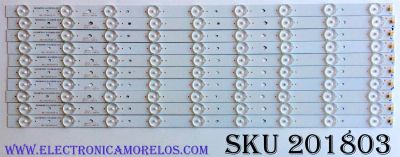 KIT DE LED'S PARA TV (10 PIEZAS) / PROSCAN 3BL-T5104102-11 / JS-LV23FD2D-0010 / E469119 / 2301050K700010 / PANEL TPT500DK-QS1 REV: SC1E / MODELO PLDED5035A-UHD A1504