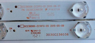 KIT DE LED'S PARA TV (2 PIEZAS) / ELEMENT GC236D06-ZC21FG-01 / 303GC236038 / PY63718 / 100-105/3.1-3.2 / 2010007641-2 / 2010019492-1 / 150629B17 / 150602A3 / 2447620630T-04 / 2447620630T-07 / PANEL BOEI236WX1 / MODELO ELEFW248 - Imagen 2