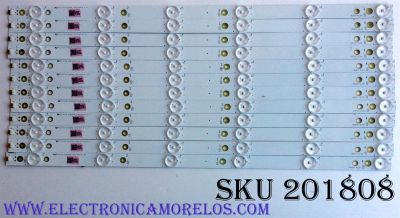 KIT DE LED'S PARA TV (12 PIEZAS) / VIZIO LB50057 V0_00 / M30900 / 16V0 94V-0 / 210BZ06D0 / 43030L08L / 2E772001NYB0 / LED'S SUSTITUTOS TPT500J1-HVN04 REV:S17TK / EVTLBM500P0601-DN-2 / PANEL TPT500U1-QVN03.U / MODELO D50U-D1 / D50U-D1 LTCWTQGS