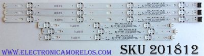 KIT DE LED'S PARA TV (6 PIEZAS) / LG A-TYPE LC43490077A / B-TYPE LC43490078A / LC43490077A / LC43490078A / SSC_43UJ63_A_S / SSC_43UJ63_B_S / SSC_43UJ63_7LED_REV01_170930 / LGD43077 / PANEL NC430DGG-AAFX3 / 43UJ6300-UA / 43UJ6300-UA.BUSYLJM