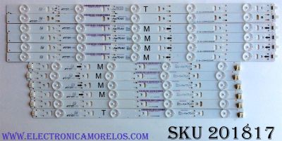 KIT DE LED'S PARA TV (12 PIEZAS) / VIZIO IC-E-VZAA42D269A / IC-A-VZAA42D269E / IC-B-VZAA42D269C / IC-F-VZAA42D269B / IC-B-VZAA42D269F / IC-C-VZAA42D269D / 098101022114 / 098101022115 / PANEL T420HVN06.0 / MODELO E420I-B0 LAQAPTAQ / E420I-B0 LATAPTAQ