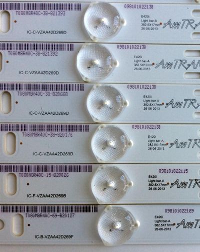 KIT DE LED'S PARA TV (12 PIEZAS) / VIZIO IC-E-VZAA42D269A / IC-A-VZAA42D269E / IC-B-VZAA42D269C / IC-F-VZAA42D269B / IC-B-VZAA42D269F / IC-C-VZAA42D269D / 098101022114 / 098101022115 / PANEL T420HVN06.0 / MODELO E420I-B0 LAQAPTAQ / E420I-B0 LATAPTAQ - Imagen 5