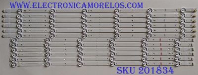 KIT DE LED'S PARA TV (12 PIEZAS) / VIZIO / SVG700A09 / SVG700A09_REV07_6WICOP_R_151022(D70FHD) / SVG700A09_REV07_6WICOP_L_151022(D70FHD) / PANEL'S 10260112231 / LFTRUQBS2100414 VIZIO