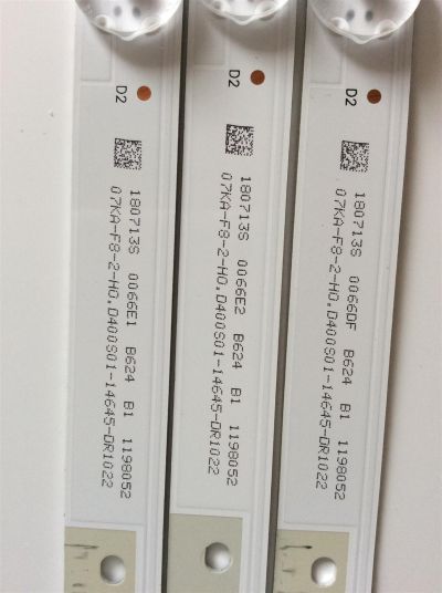 KIT DE LED'S PARA TV (3 PIEZAS) ROHS / SJ.H0.D4000601-3030AS-M-HF / 1.14.HBMD400001 / 180713S 0066DF B624 B1 1198052 / PANEL JHD400N2F31-TXL2B1QL ROHS / MODELO 40EU3000 / 40H4050E - Imagen 3