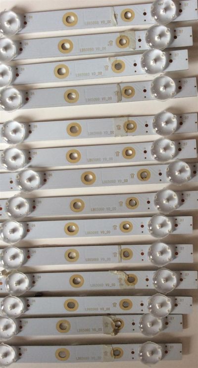 KIT DE LED'S PARA TV VIZIO (14 PIEZAS) / NUMERO DE PARTE LB65060 V0_00 / LB65060 / 201BZ07D0B33DBP00L / E465853 / PANEL TPT650UA-QVN06.U REV:S300AJ / MODELO E65-F1 - Imagen 2