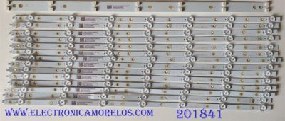 KIT DE LED'S PARA TV VIZIO (14 PIEZAS) / NUMERO DE PARTE LB65060 V0_00 / LB65060 / 201BZ07D0B33DBP00L / E465853 / PANEL TPT650UA-QVN06.U REV:S300AJ / MODELO E65-F1