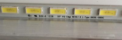 "KIT DE LED'S PARA TV ((INCOMPLETO)) LG DISPLAY / 6922L-0004A / 55"" V12 EDGE REV0.1 8 L-TYPE 6920L-0001C / PANEL LC550EUD(SE)(M1) LG DISPLAY / MODELO TC-L55E50 " - Imagen 3