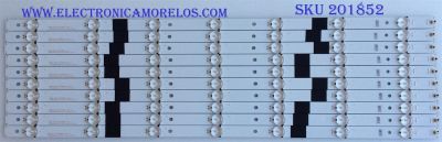 KIT DE LED'S PARA TV (10 PIEZAS) / HISENSE / 1173547 / SVH550AQ0_REV00_RJW1_7LEDX10_161108 / MODELO 55H6D