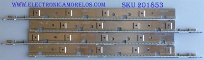 KIT DE LED'S PARA TV SAMSUNG (4 PIEZAS) / NUMERO DE PARTE BN64-01808A / BN64-01790A / SLED2011SVS60 V2 LEFT52 REV.1 110323 / PANEL CY-LD600DGD-V1 / MODELO UN60D7000VFXZA