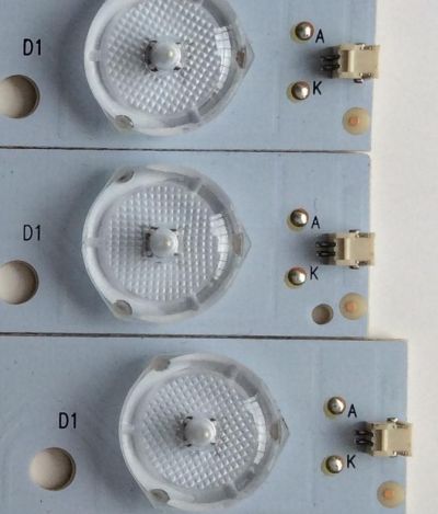 KIT DE LED'S PARA TV (3 PIEZAS) / DH39D10-ZC14C-02 / D21524 / 130821A1 / MODELO 39DHCACF93 - Imagen 2