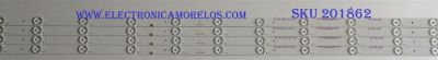 KIT DE LED'S PARA TV (4 PIEZAS) WESTINGHOUSE / B-CNCF43D599 / 910-430-1000 / M2 120-1231M 3.2-3.4V / PANEL T430-15D-DLED / MODELO WD43FC2380