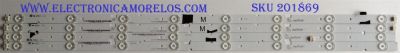 KIT DE LED'S PARA TV ( 4 PIEZAS) / VIZIO / IC-E-VZAA39D266A / IC-E-VZAA39D266B / IC-E-VZAA39D266C / BG-F115M7RP40F / PANEL V390HJ1-P02 REV:C1 / 