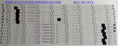 KIT DE LED'S PARA TV (14 PIEZAS)  / JVC / IC-C-VZAA65D390A / IC-D-VZAA65D390B / IC-D-VZAA65D390C / PANEL T650HVN05-B / MODELO EM65FTR