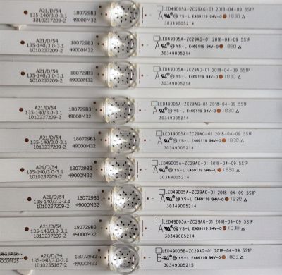 KIT DE LED'S PARA TV HITACHI / RCA / KONKA / JVC (9 PIEZAS) / NUMERO DE PARTE 30349005214 / LED49D05A-ZC29AG-01 / LED49D05B-ZC29AG-01 / 49000M32 / PANEL V500DJ6-QE1 / MODELOS 50C61 / 50U55A / LT-49MA875 / LT-50MA877 - Imagen 4