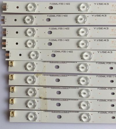 KIT DE LED'S PARA TV (10 PIEZAS) / VIZIO / IC-B-HWX43D496L / F100NAL(P35)I-N02 / Y15E43 / PANEL T430HVN02.0 AUO / MODELO D43-D2 - Imagen 4