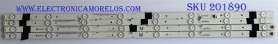 KIT DE LED'S PARA TV VIZIO ((4 PIEZAS)) / NUMERO DE PARTE IC-E-VZAA39D266A / IC-E-VZAA39D266B / IC-E-VZAA39D266C / PANEL T390HVN04.0 / MODELO E390-B0