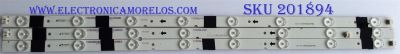 KIT DE LED'S PARA TV (3 PIEZAS) / JVC / IC-C-VZAA32D349A / IC-C-VZAA32D349B / IC-C-VZAA32D349C / PANEL LSC320HN04-801 / MODELO EM32FL