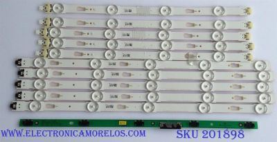 KIT DE LED'S PATA TV (10 PIEZAS) / SAMSUNG / 34791A / 34792A / 34707A / PANEL CY-GK040HGLV7H / MODELO UN40K 06300F 