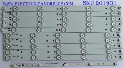 KIT DE LED'S PARA TV (10 PIEZAS) / VIZIO / 39.0-D510-L-C2 / 39.0-D510-R-C2 / EPILB67F7C705-F46 / PANEL TPT390J1 - HVN04 REV:S000E / MODELO E390-A1