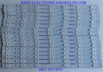 KIT DE LED'S PARA TV (16 PIEZAS) VIZIO / 56.38005.017  / WT-EL-49FHD-V2 / 05638005017 / MODELOS M492I-B2 LWJJRAAQ / M492I-B2 LWZJRAAQ