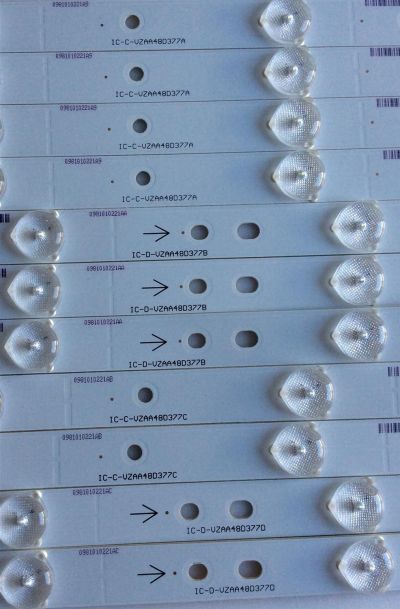 KIT DE LED'S PARA TV ((INCOMPLETO)) / SHARP / VZAA48D377 / 0981010221A9 / IC-C-VZAA48D377A / 0981010221AA / IC-D-VZAA48D377B / 0981010221AB / IC-C-VZAA48D377C / 0981010221AC / IC-D-VZAA48D370D / PANEL LSC480HN03-S01 / MODELO LC-48LE551U - Imagen 4