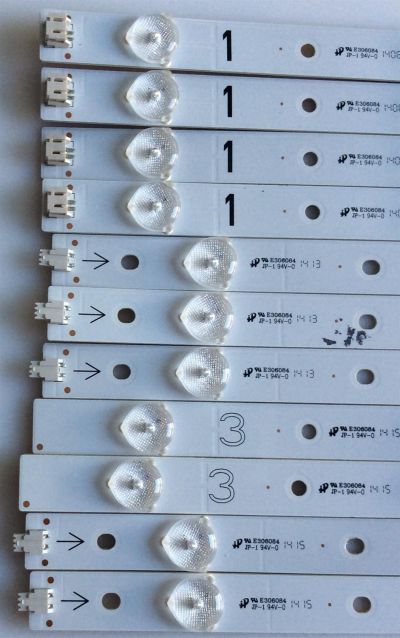 KIT DE LED'S PARA TV ((INCOMPLETO)) / SHARP / VZAA48D377 / 0981010221A9 / IC-C-VZAA48D377A / 0981010221AA / IC-D-VZAA48D377B / 0981010221AB / IC-C-VZAA48D377C / 0981010221AC / IC-D-VZAA48D370D / PANEL LSC480HN03-S01 / MODELO LC-48LE551U - Imagen 3