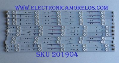 KIT DE LED'S PARA TV ((INCOMPLETO)) / SHARP / VZAA48D377 / 0981010221A9 / IC-C-VZAA48D377A / 0981010221AA / IC-D-VZAA48D377B / 0981010221AB / IC-C-VZAA48D377C / 0981010221AC / IC-D-VZAA48D370D / PANEL LSC480HN03-S01 / MODELO LC-48LE551U