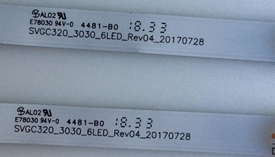 KIT DE LEDS PARA TV SHARP ORIGINAL 2 PIEZAS / NUMERO DE PARTE SVGC320_3030_6LED_REV04_20170728 / 344761000194000 / 70401-00603 / 170V06D / PANEL BOEI320WX1-01 BOE / MODELOS LC-32Q5200U / LC-32Q5230U - Imagen 2