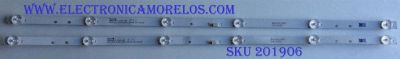 KIT DE LEDS PARA TV SHARP ORIGINAL 2 PIEZAS / NUMERO DE PARTE SVGC320_3030_6LED_REV04_20170728 / 344761000194000 / 70401-00603 / 170V06D / PANEL BOEI320WX1-01 BOE / MODELOS LC-32Q5200U / LC-32Q5230U