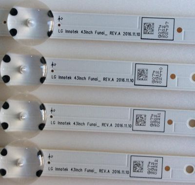 KIT DE LED'S PARA TV (4 PIEZAS) / PHILIPS / UDULED0GS074 / LG INNOTEK 43INCH FUNAI_ REV.A / 43W6S1P / PANEL UADV4XG / MODELO 43PFL5602/F8 - Imagen 3