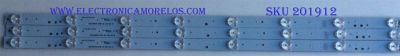 KIT DE LED'S PARA TV (3 PIEZAS) / UPSTAR / 303JD315034 / BJS315D08-ZC16F-02 / 140508B2 / PANEL HV320WX2-206 / MODELO P32EA8