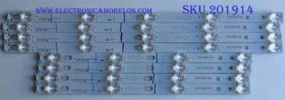 KIT DE LED`S PARA TV TCL ((8 PIEZAS)) / NUMERO DE PARTE 4C-LB4904-YH04J / 4C-LB4905-YH04J / TOT_49_D2900_4X4+4X5_3030C_D6t-2d1_A_4S1P / TOT_49_D2900_4X4+4X5_3030C_D6t-2d1_B_5S1P / PANEL LVU485ND1L / MODELOS 49S350 / 49S403TCBA / 49S403TBAA