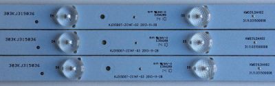 KIT DE LED´S PARA TV (3PIEZAS) / UPSTAR /  KM031LDAH02 / 31.11.031500008 / 303KJ3155036 / KJ315D07-ZC14F-03 / PANEL KM0315LDPH04-HO3 / MODELO P32WX - Imagen 2
